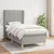 Vidaxl Box spring postelja z vzmetnico svetlo siva 80x200 cm blago
