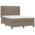 Vidaxl Box spring postelja z vzmetnico taupe 140x190 cm blago