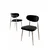 Hanah Home Set stolica Vina, 56x76x97 cm, 4 komada, Crne