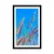 Plakat s paspartujem divja trava pod modrim nebom - 30x45 white