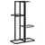 Stalak za cvijeće s 4 razine 43 x 22 x 76 cm crni metalni