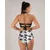 Copacabana Glam Bikini Kopalke Črno Bele - XL