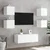 Zidni TV ormarići s LED svjetlima 2 kom bijeli 30,5x35x30 cm