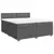 Vidaxl Box spring postelja z vzmetnico temno siva 200x200 cm blago