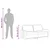 Vidaxl Kavč dvosed krem 140 cm blago