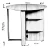 Lessentiel Maison Sklopivi sto Middle 90x77x45cm Beli