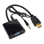 E-GREEN Adapter HDMI (M) VGA D-sub (F) + Audio kabl 3.5mm (M/M) crni