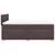 Vidaxl Box spring postelja z vzmetnico temno rjava 140x200 cm blago