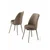 HANAH HOME Set 6 stolica Pefa Cappuccino Chrome
