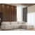 Atelier del Sofa L1 O1 1R Pouffe Doblo Ugaona garnitura, 3 Sedišta, Krem