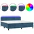 Vidaxl Box spring postelja z vzmetnico LED temno modra 200x200cm žamet