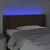 Vidaxl LED posteljno vzglavje temno rjavo 83x16x78/88 cm blago