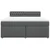 Vidaxl Box spring postelja z vzmetnico temno siva 180x200 cm blago