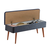 HANAH HOME Trpezarijska klupa Vina 1048 2 WalnutDark Blue