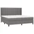 vidaXL Box spring postelja z vzmetnico temno siva 200x200 cm blago