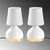 Opviq Set Stonih lampi 8023, 17x17x33 cm, IP20, 2 komada, Bela