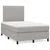 vidaXL Box spring postelja z vzmetnico LED sv. siva 120x190 cm blago