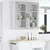 Zidni stakleni ormarić 2 pcs Betonski sivi 40 x 31 x 80 cm