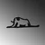 Wallity Zidna dekoracija Elephant 14, 63x21cm, Crna