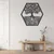 WallXpert metalni zidni ukras 5193, drvo života sa korenjem u šestougaonom ramu, 44 x 46 cm, crni