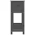 Sadilica s policom siva 111,5x34,5x81 cm od masivne borovine