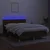 Vidaxl Box spring postelja z vzmetnico LED temno rjava 140x200cm blago