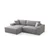 Atelier del Sofa Ugaona garnitura Pirlo 145x43x206cm Svetlosiva
