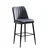 Hanah Home Set 2 barske stolice Sivo-Crni