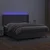Krevet box spring s madracem LED sivi 180x200cm od umjetne kože
