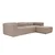 Atelier del Sofa Ugaona garnitura Fora 296x66x185cm Braon