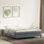 Vidaxl Box spring postelja brez vzmetnico temno siva 180x210 cm žamet