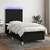 Vidaxl Box spring postelja z vzmetnico LED črna 90x200 cm blago
