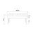 Conceptum Hypnose Trpezarijska klupa Vina 1048 110x50x40cm Belo-Tamnoplava