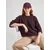 VERO MODA Pulover VMLefile vinsko rdeča