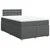 Vidaxl Box spring postelja z vzmetnico temno siva 120x200 cm blago