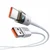Mcdodo MCDODO KABEL USB-A USB-C HITRO POLNJENJE USB TIPA C 6A 100W 1M LED BELA