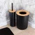 TENDANCE WC četka fano poliresin/bambus, Crna