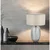 Stona lampa JENIFER 1xE27/40W/230V siva/dimljena