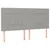 vidaXL Box spring postelja z vzmetnico LED sv. siva 200x200 cm blago