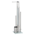 WENKO 21564100 - WC četka RIVALTA 18x70 cm nerđajući čelik/srebrna/bela/crna