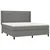 Vidaxl Box spring postelja z vzmetnico LED temno siva 180x200 cm blago