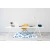 Decormat Podloga za stol Blue watercolor 140x100 cm 15 cm