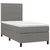 Vidaxl Box spring postelja z vzmetnico LED temno siva 90x190 cm blago