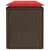 vidaXL Vrtna klop z blazino rjava 110x40x44 cm poli ratan