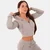 GymBeam Ženski duks TRN Zip-Up Grey