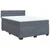 Vidaxl Box spring postelja z vzmetnico temno siva 160x200 cm žamet