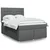 Vidaxl Box spring postelja z vzmetnico temno siva 140x200 cm blago