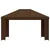 Gazebo 4 × 3 m Smeđa Poliester i čelik 190 gsm
