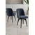 Hanah Home set trpezarijskih stolica Jiva 6 kom, antracit tkanina Babyface, crne metalne noge