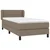 Vidaxl Box spring postelja z vzmetnico taupe 90x200 cm blago